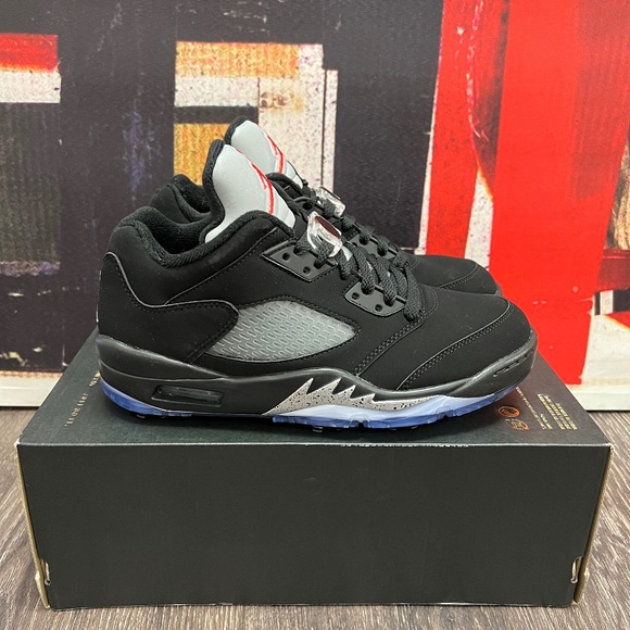 Jordan Shoes - 2020 Nike Air Jordan V 5 Low G Golf Black / Metallic Silver / White CU4523 003